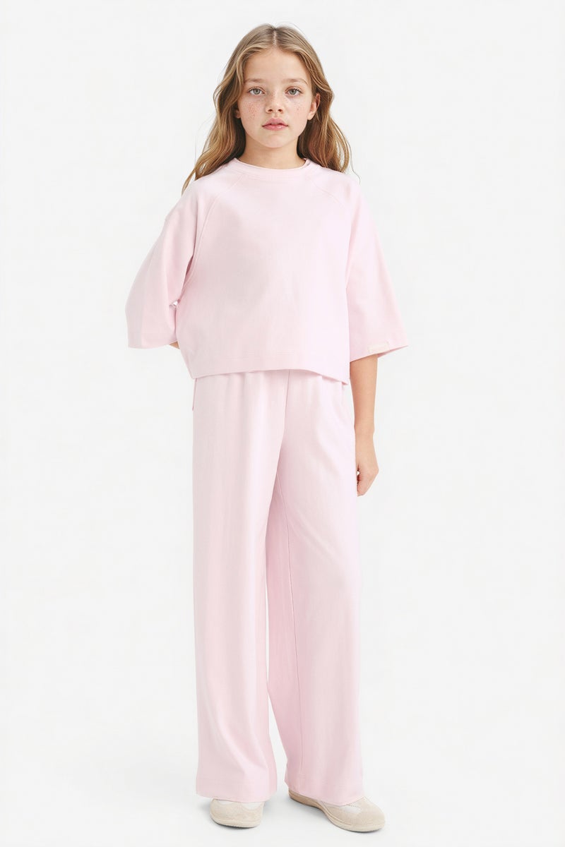 DeFacto Pink Girl Girl 2 Piece Set Casual - Image 2